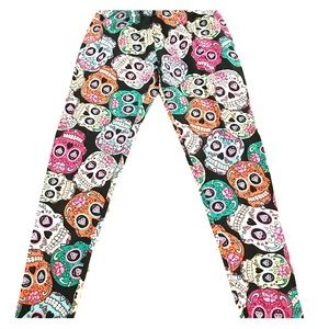 Sugar skull leggings size S 3-5